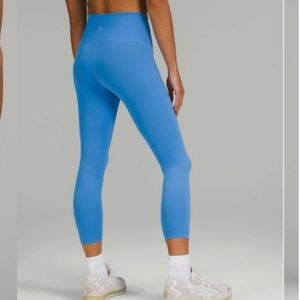 Lululemon athletica wunder train crop 21" nwt blue nile size 6
